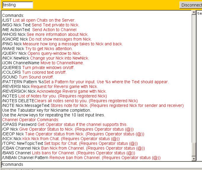 Irc commands